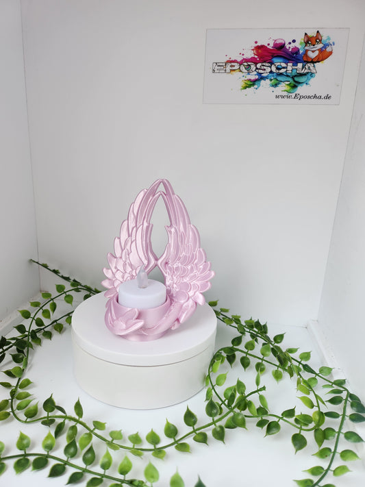 Engelsflügel Teelicht- rosa