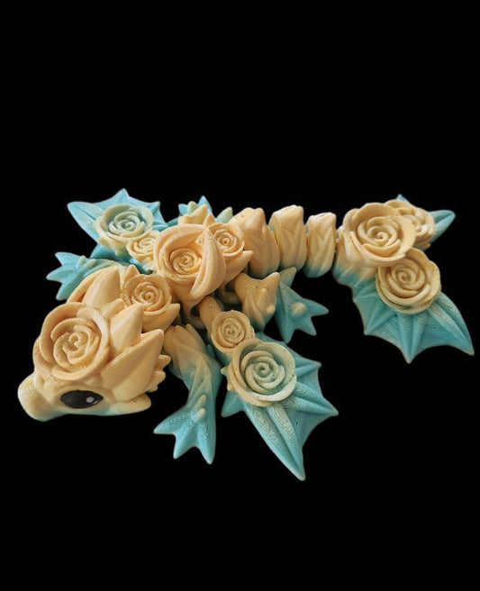 Kleiner Rosen drache- Pastellfarben
