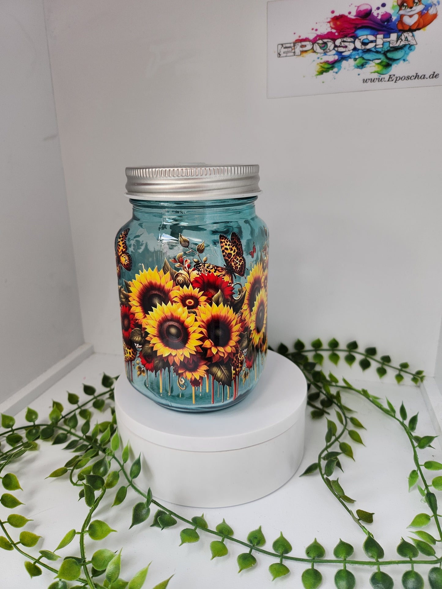 Trinkglas Sonnenblumen