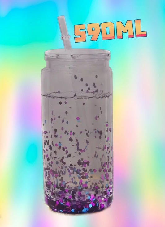 590ml Glitzer/lava becher