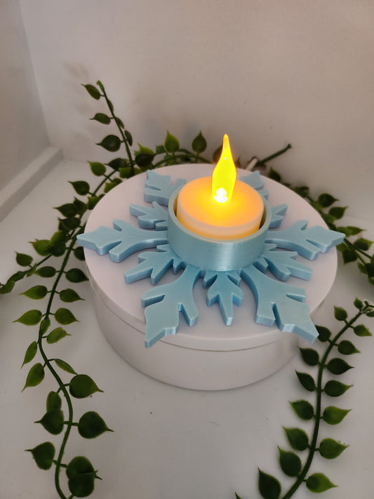 Schneeflocken LED Teelicht