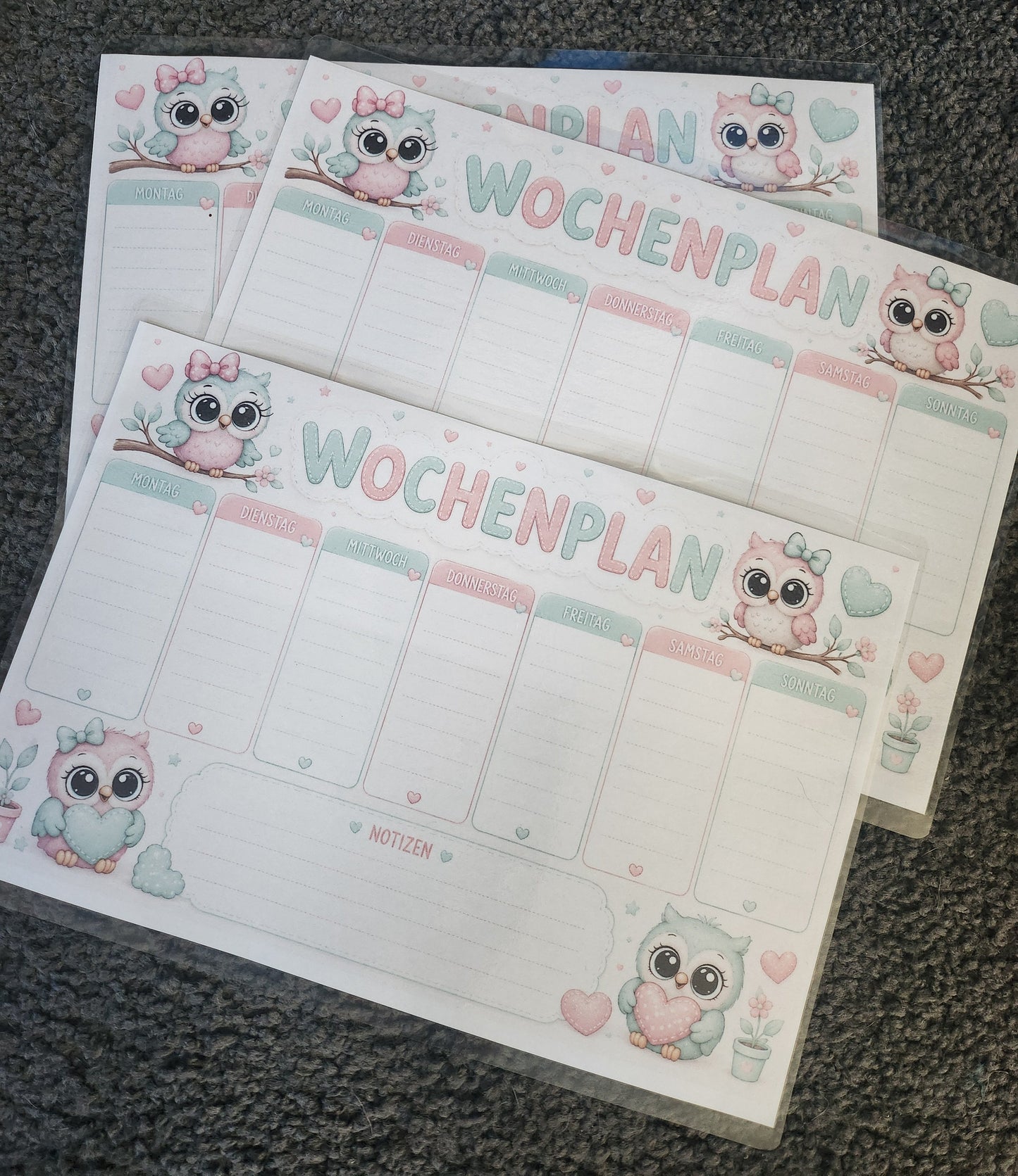 Wochenplan-eulen