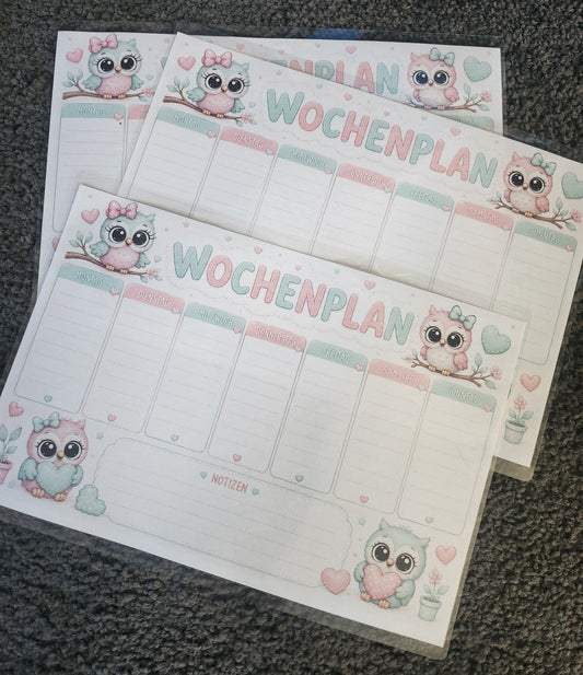 Wochenplan-eulen