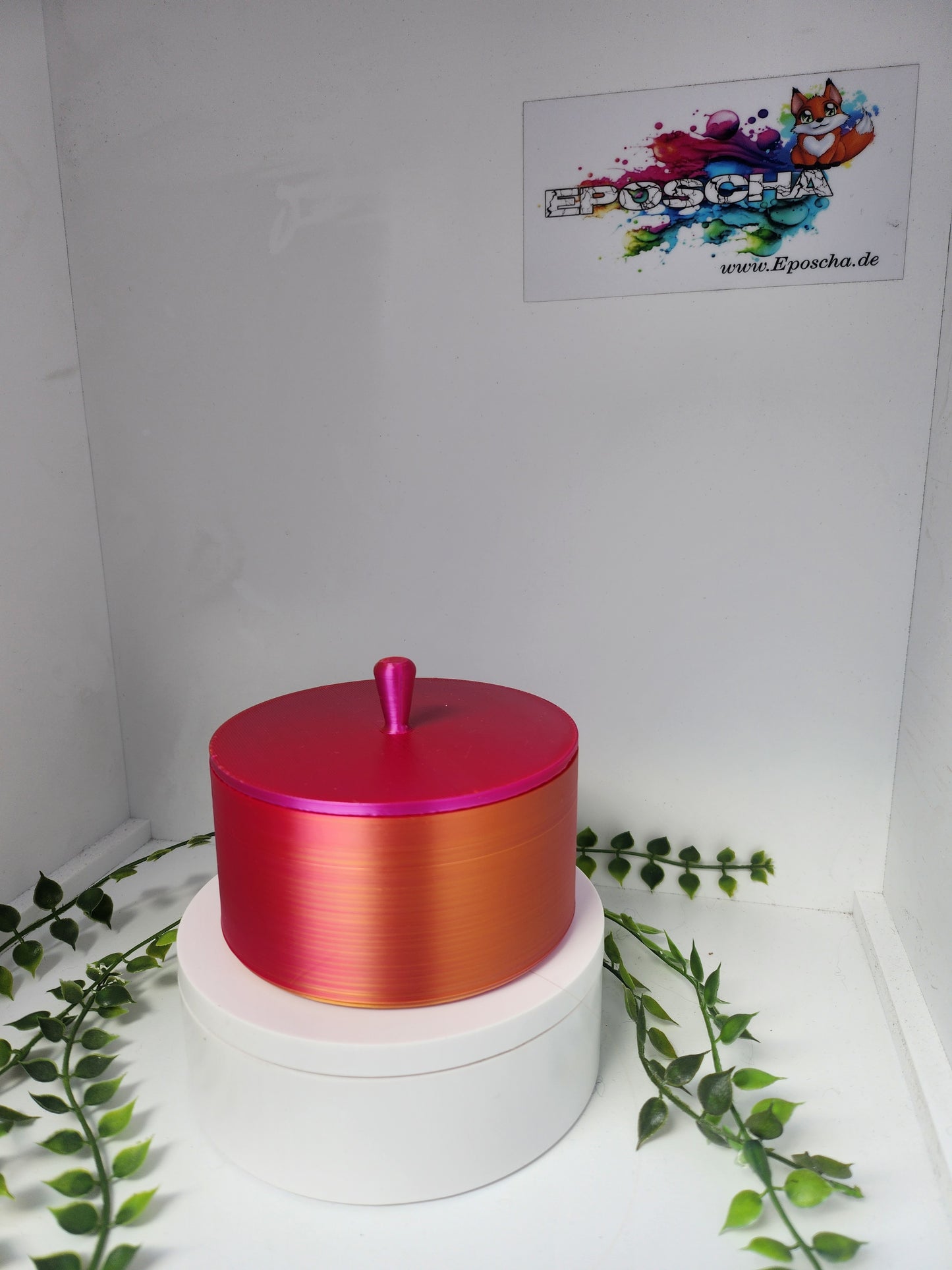 Dose mit deckel -dreifarbig