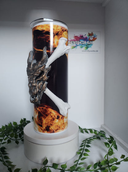 3D dragon Bones tumbler