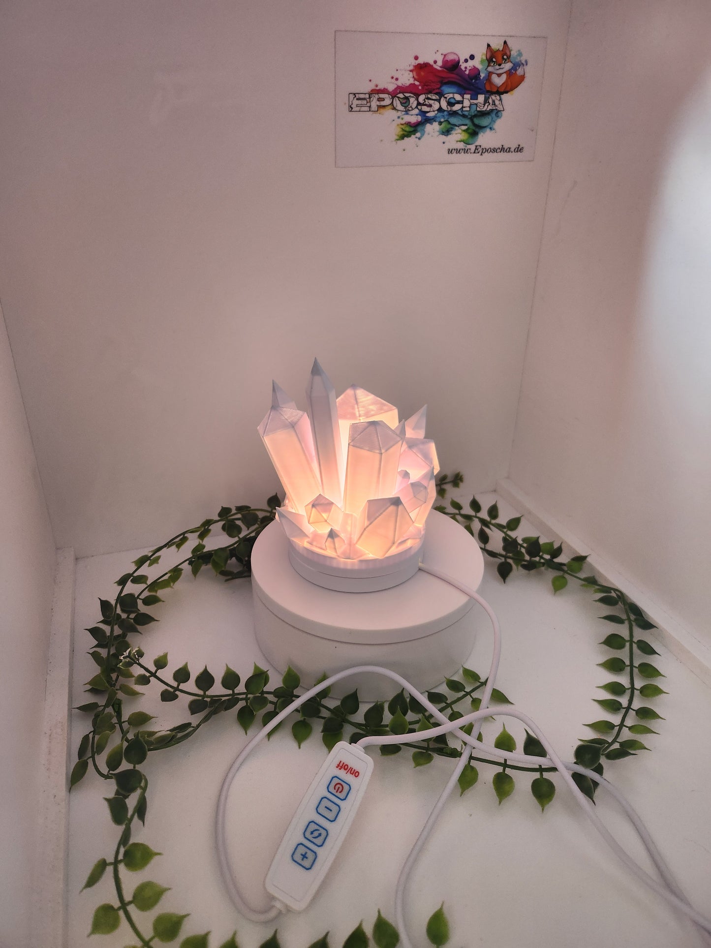 Kristall lampe weiß