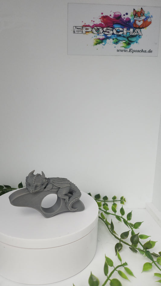 Buchseitenhalter- sleep dragon - grau