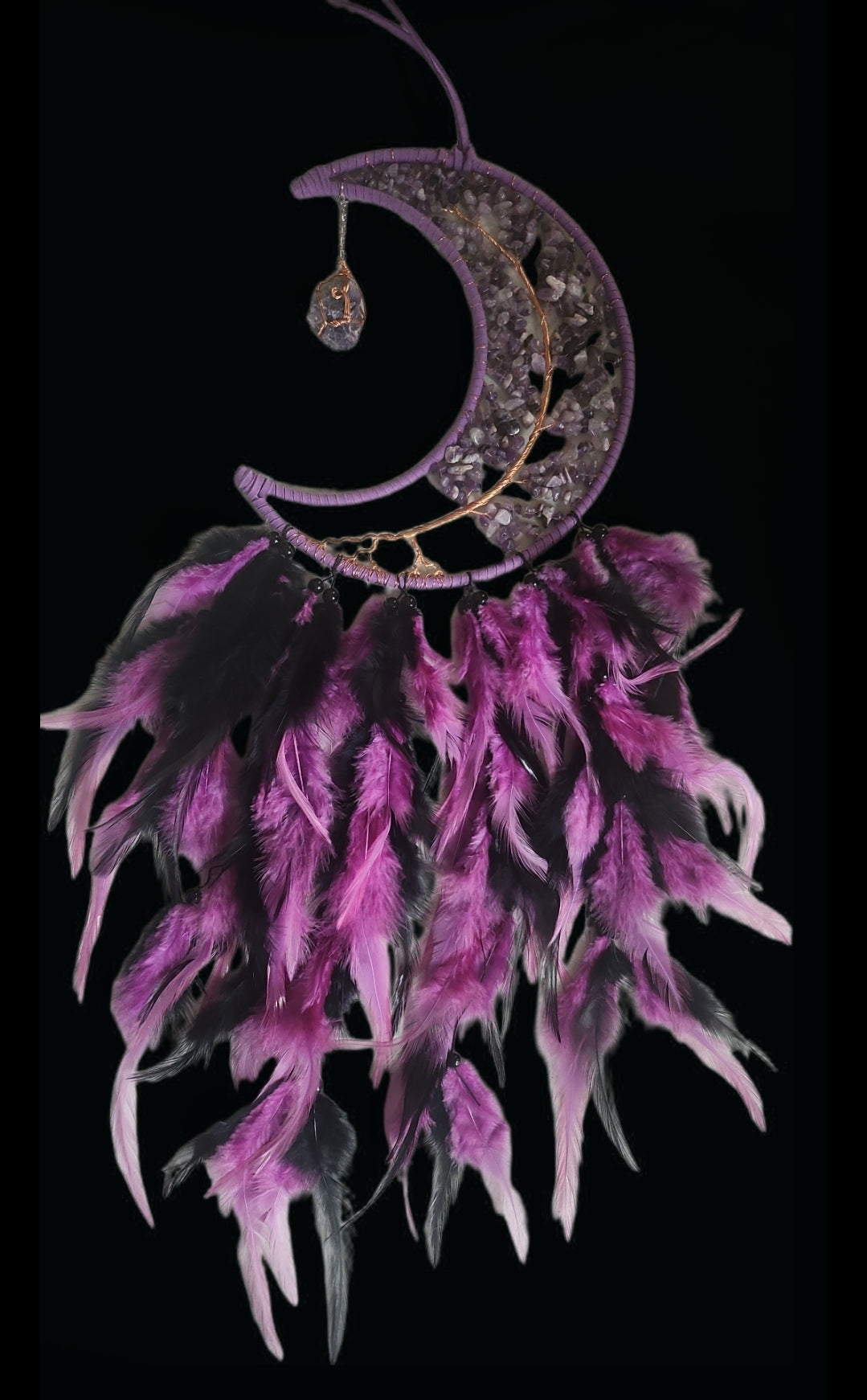 Halbmond Amethyst traumfänger