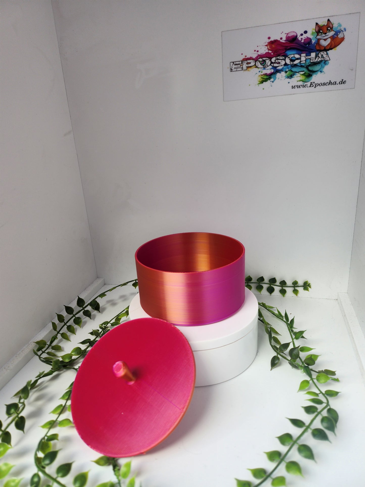 Dose mit deckel -dreifarbig
