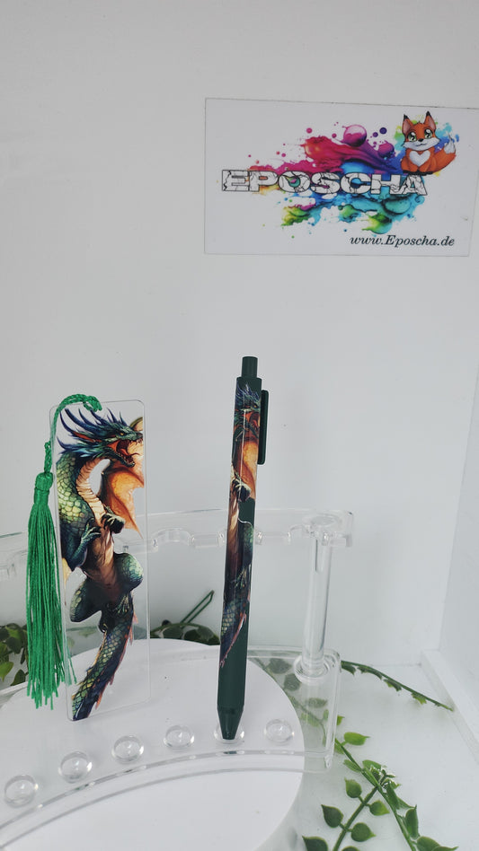 Schreibset- Green Dragon