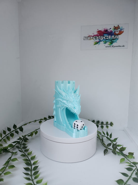 Würfelturm -Drache - iceblue