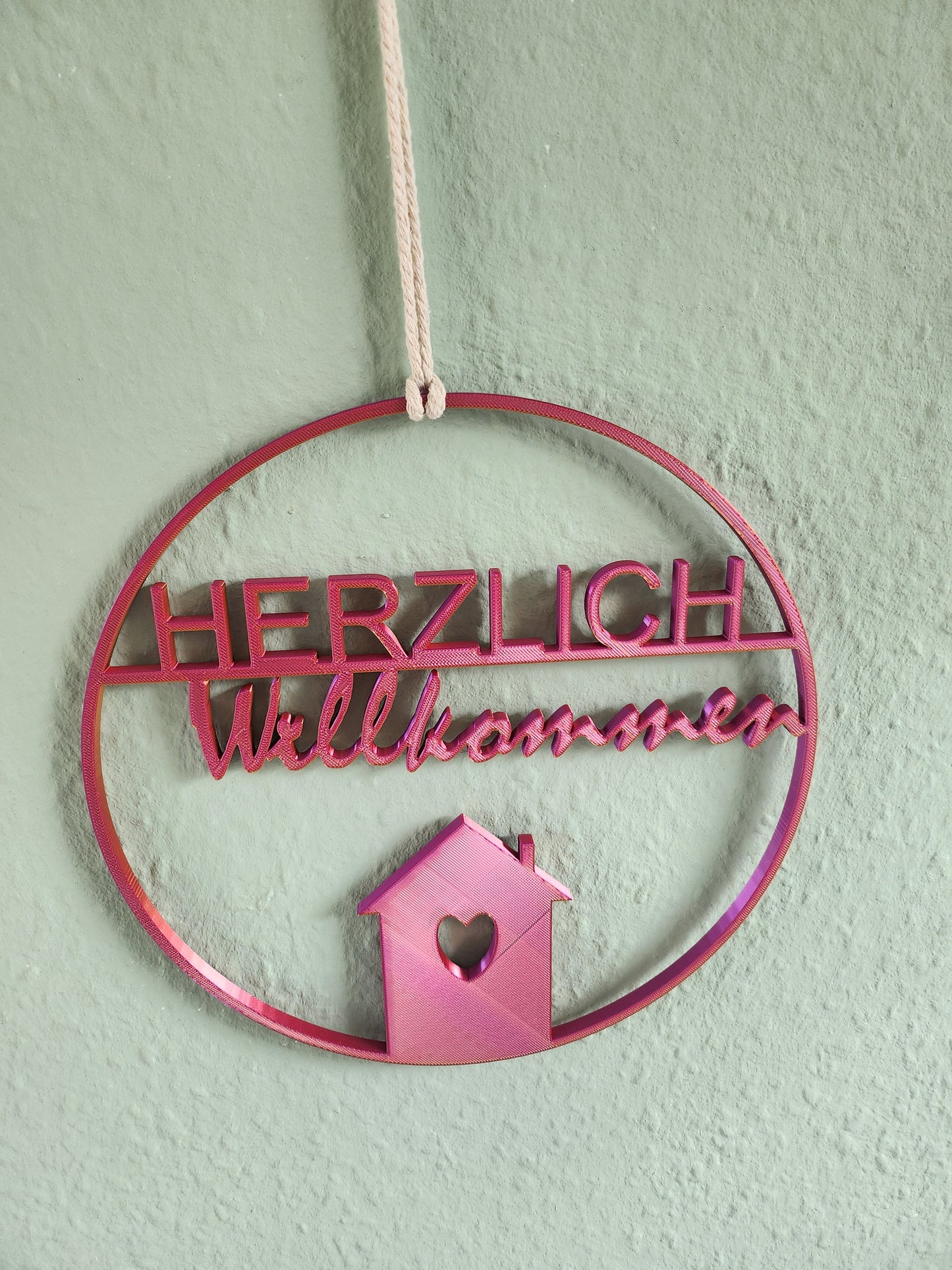 Herzlich willkommen Schild
