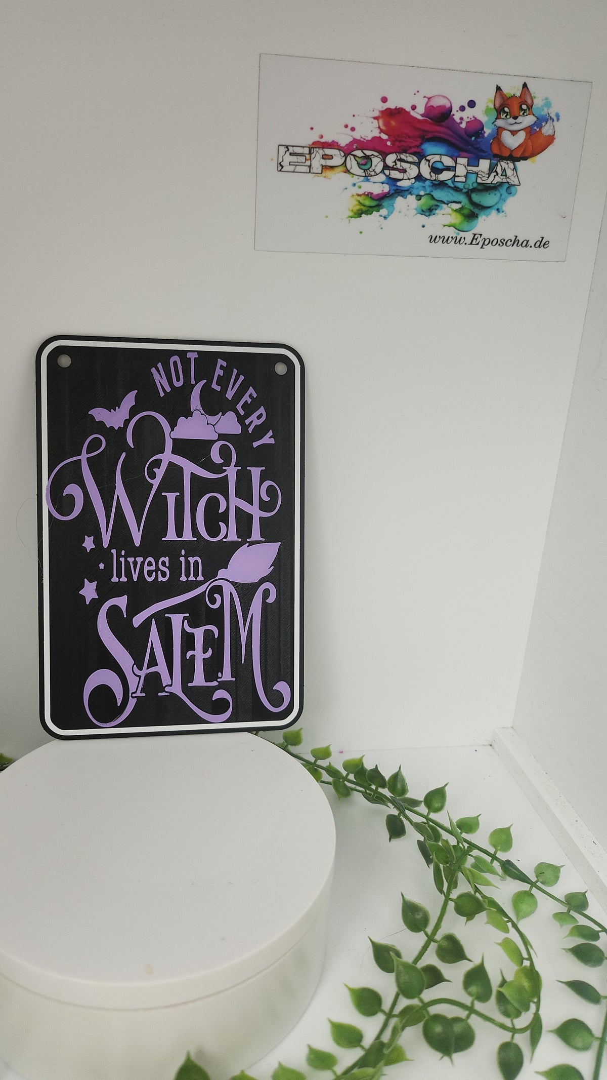 Witch schild - schwarz