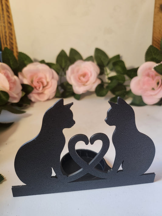 Katzen Teelicht, Schwarz