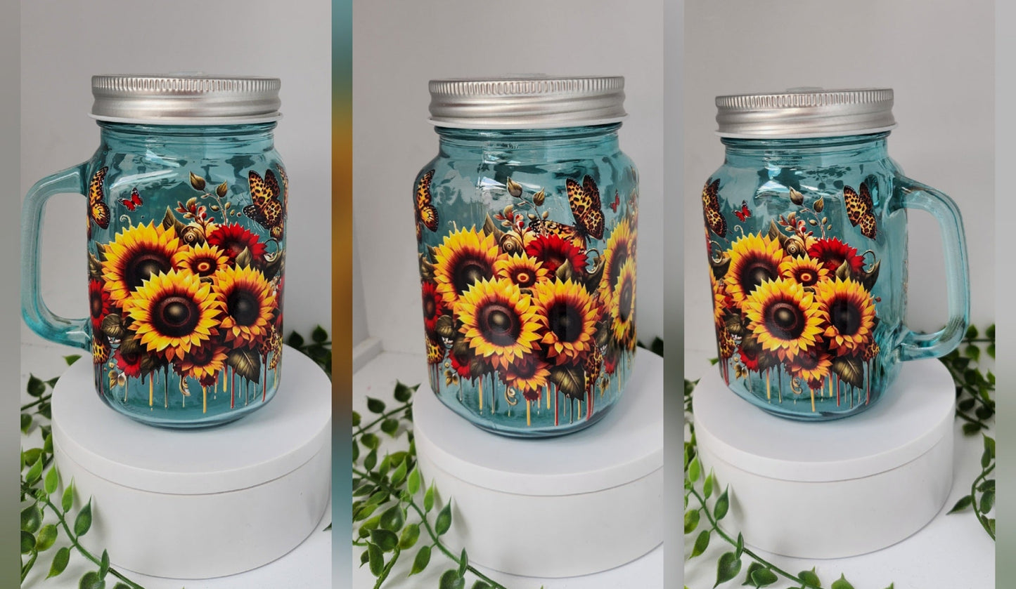 Trinkglas Sonnenblumen