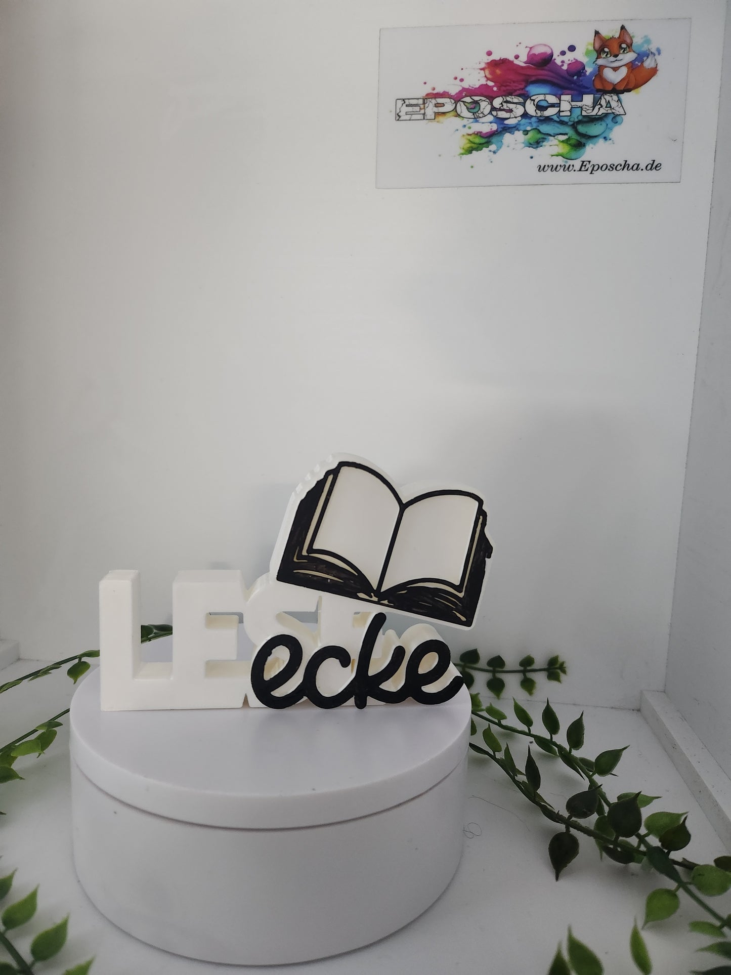 LESEecke Aufsteller seide/schwarz