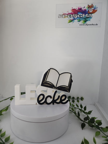 LESEecke Aufsteller seide/schwarz