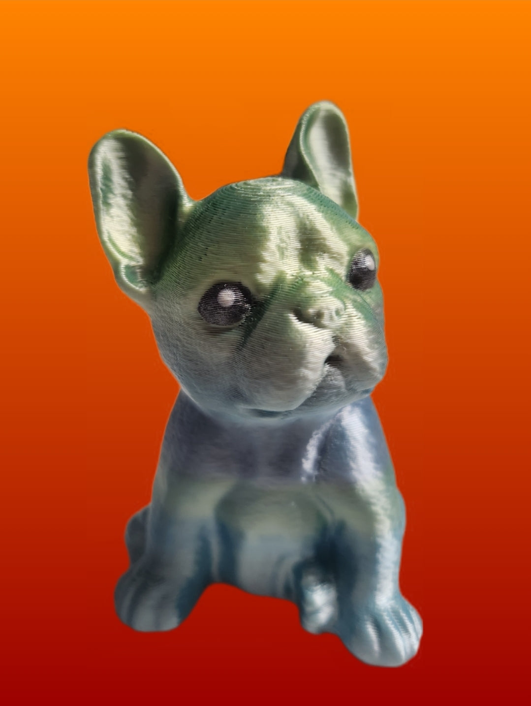 Bulldogge grün-blau