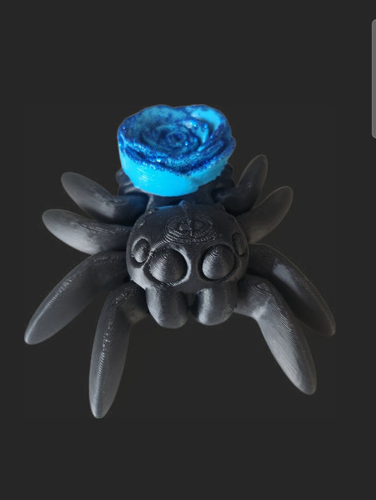 XL Rosen spinne - schwarz blau