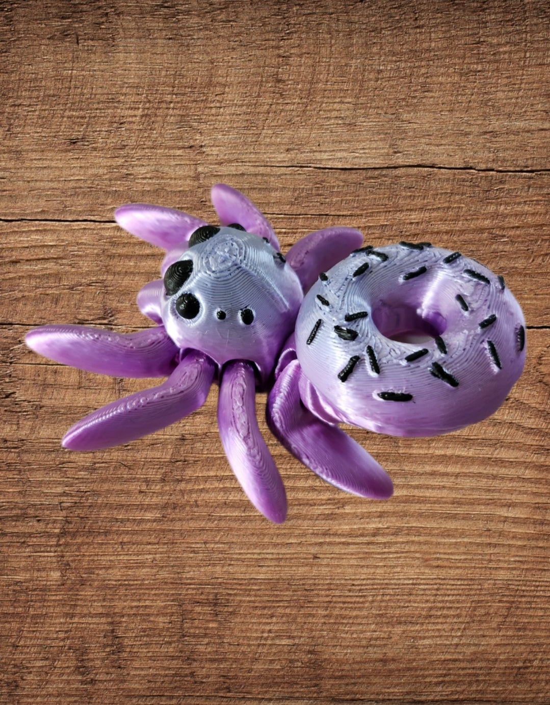 Donut Spinne- lila/Eisblau