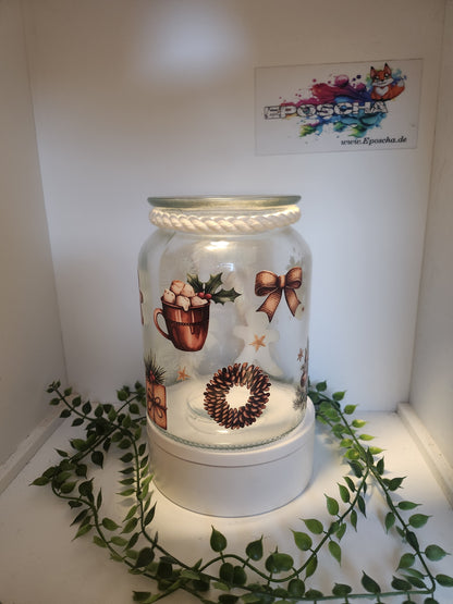 Lebkuchen Teelicht glas groß
