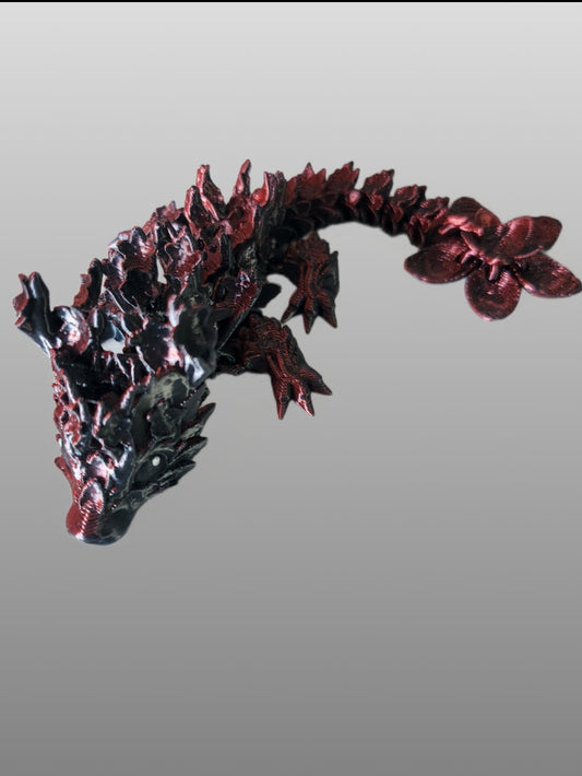Kleiner Kirschblüten drache- schwarz rot