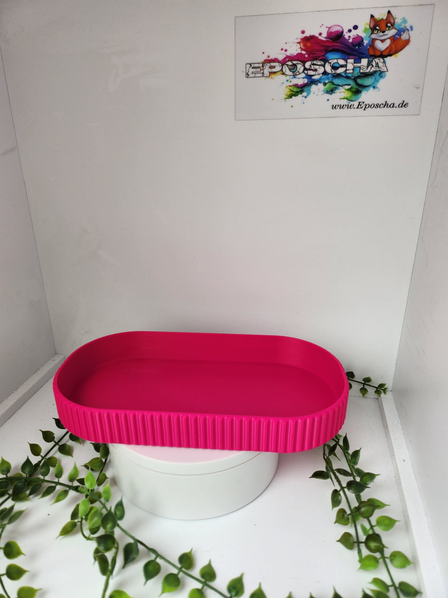 Tablett groß -oval - Pink