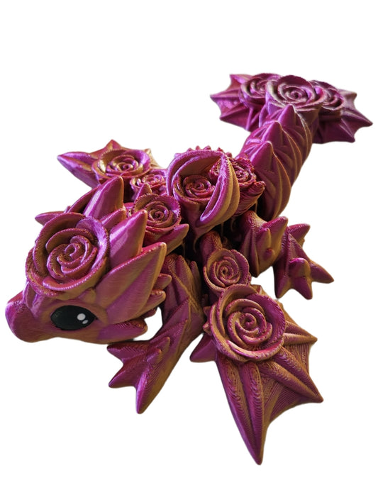 Rosendrache - lila,rot,Gold farbig