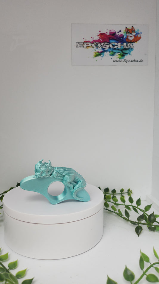 Buchseitenhalter slepp dragon - green/silver