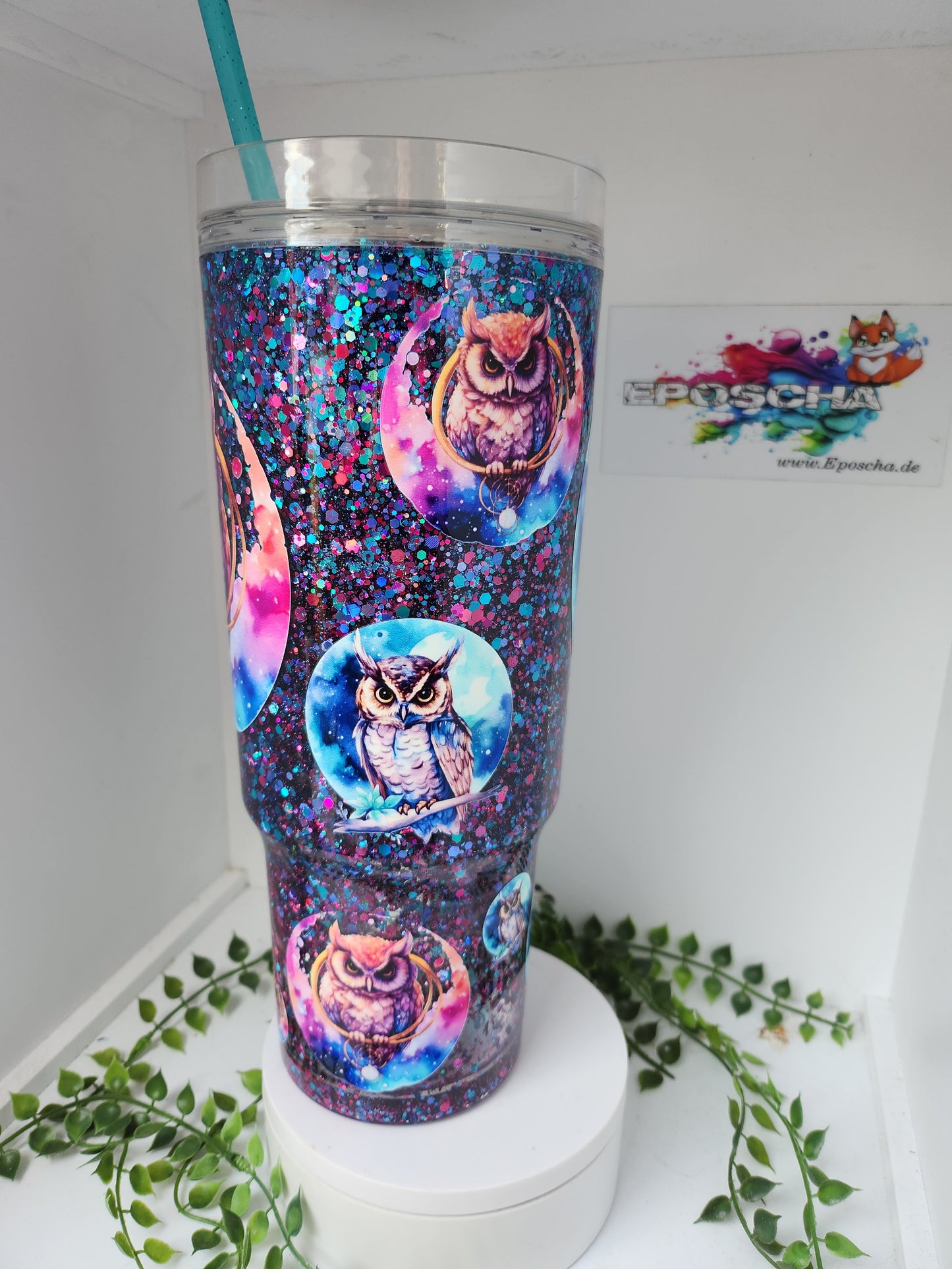 1200 snowglobe becher - eule