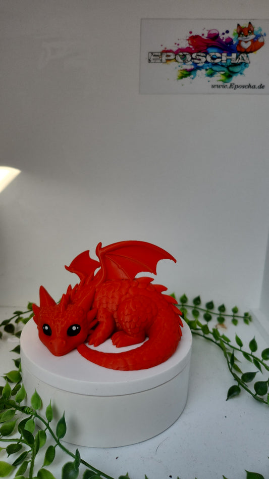 Liegender drache - rot