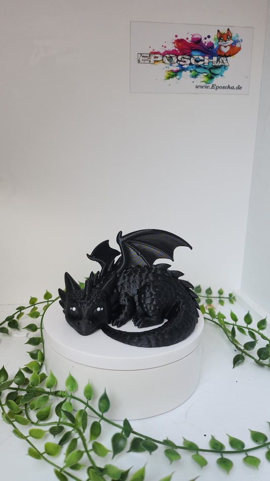 Liegender drache - schwarz