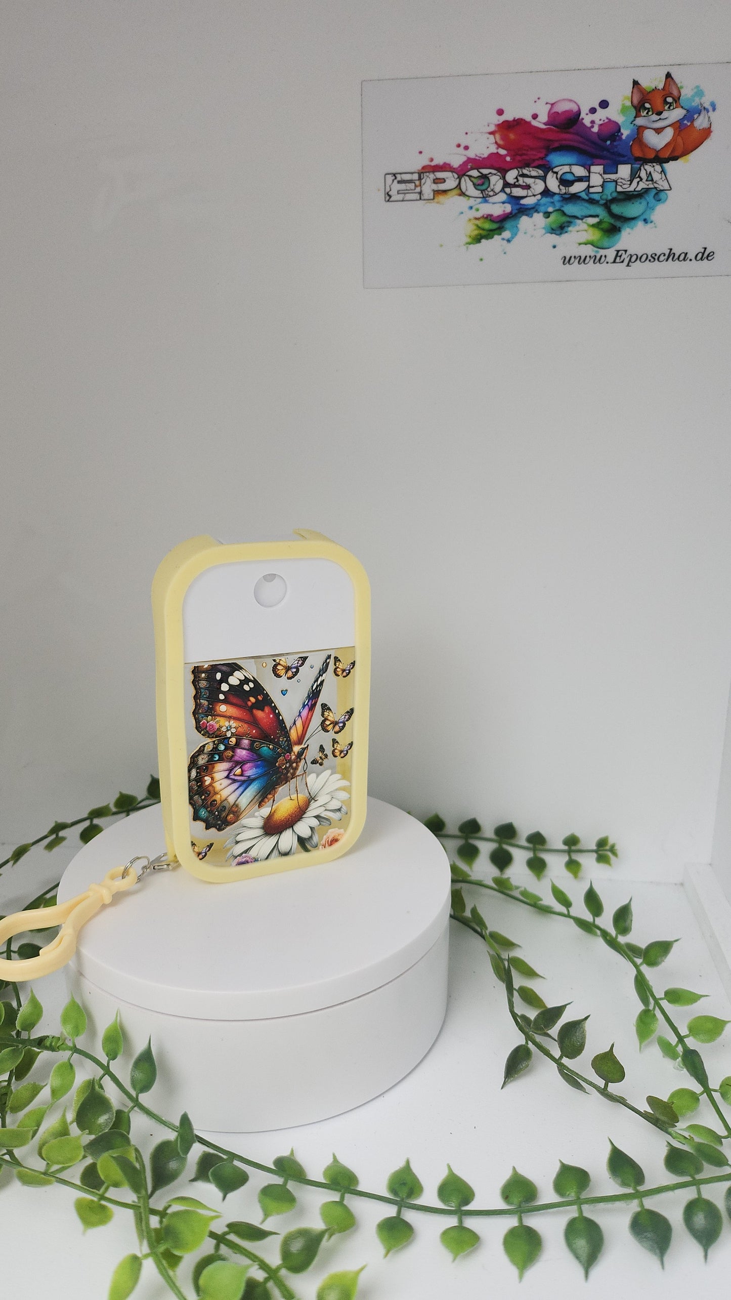 Spray bottle- gelb- Schmetterling