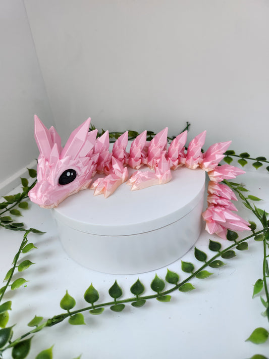 Kristalldrache rosa peach
