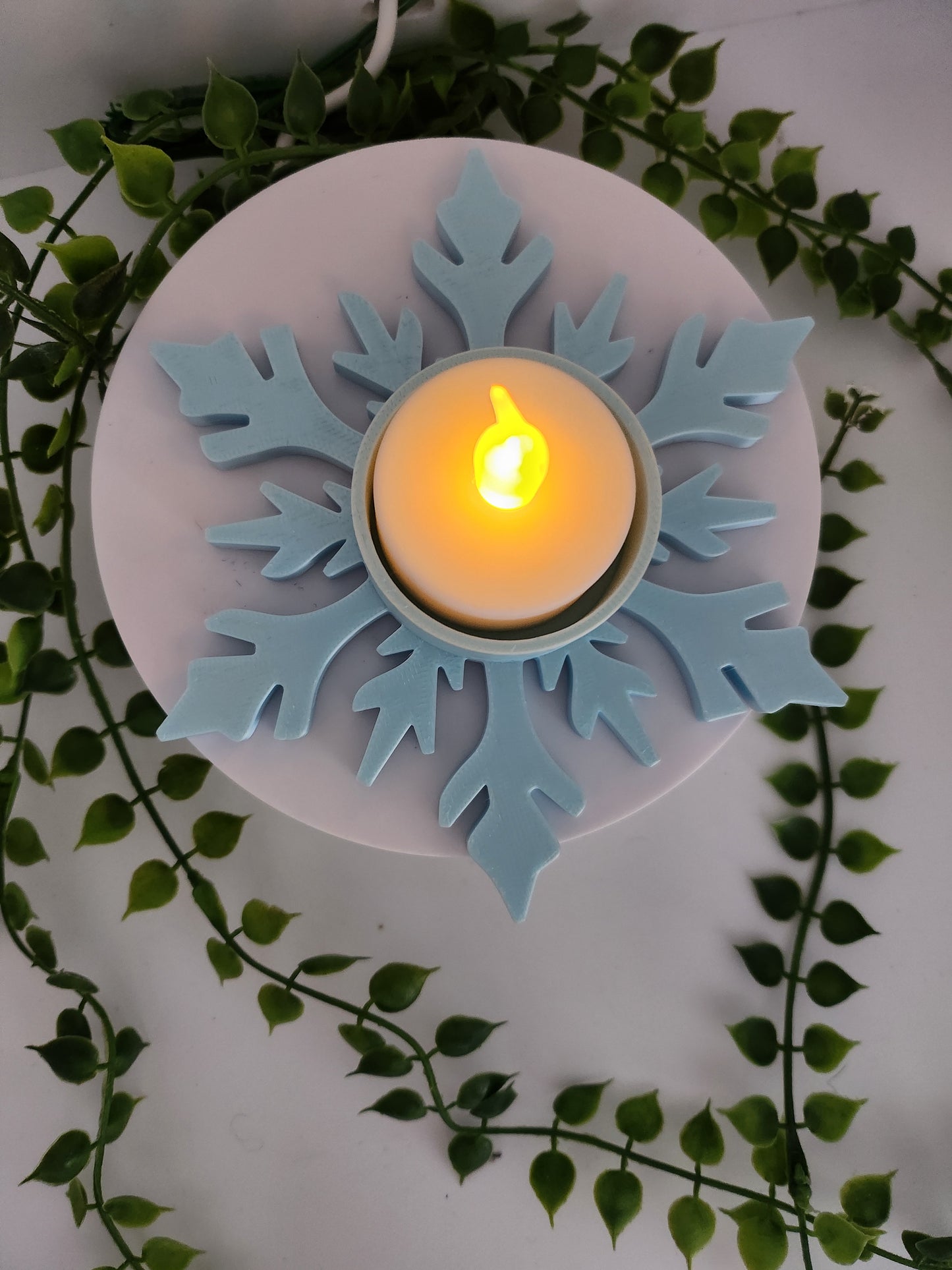 Schneeflocken LED Teelicht