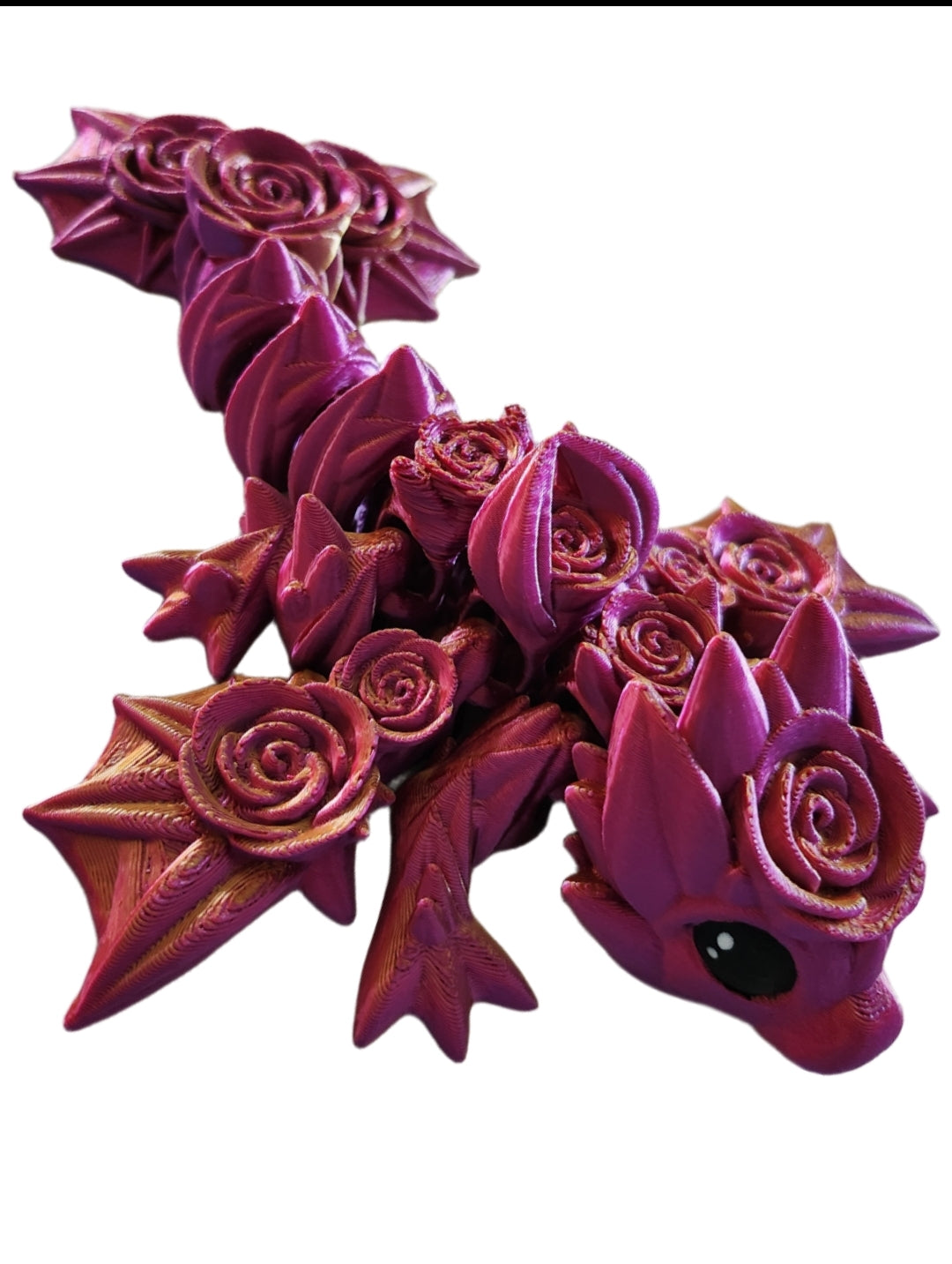 Rosendrache - lila,rot,Gold farbig
