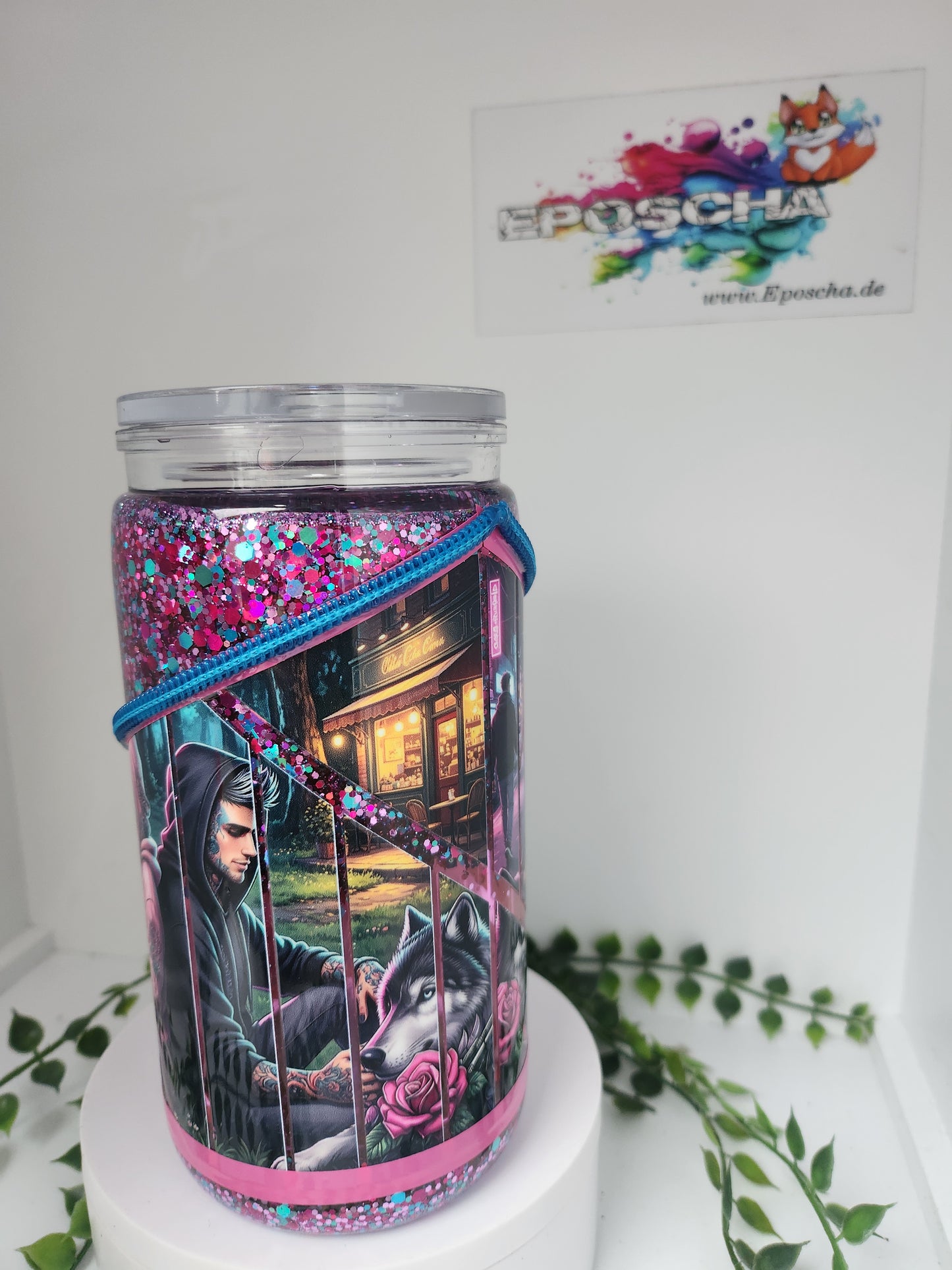 Pärchen mit Wölfen- zipp becher
