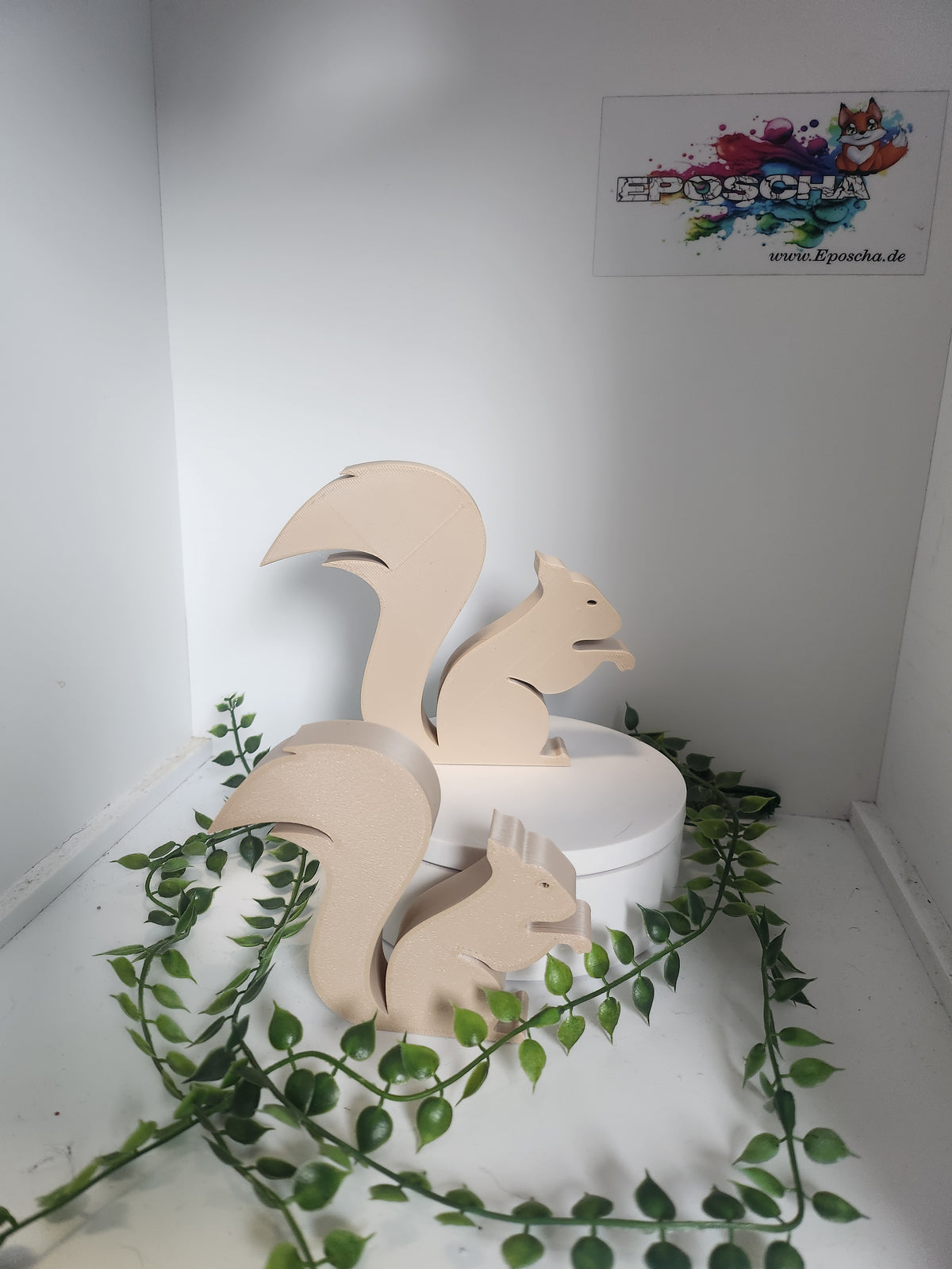 2er set Eichhörnchen Silhouetten
