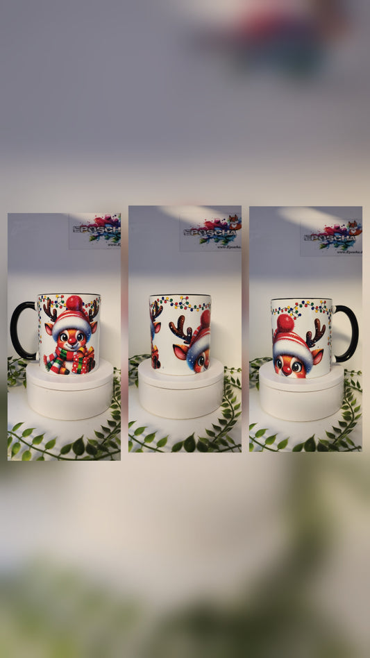 Rentier xmas tasse