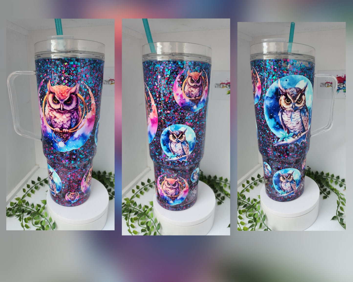 1200 snowglobe becher - eule