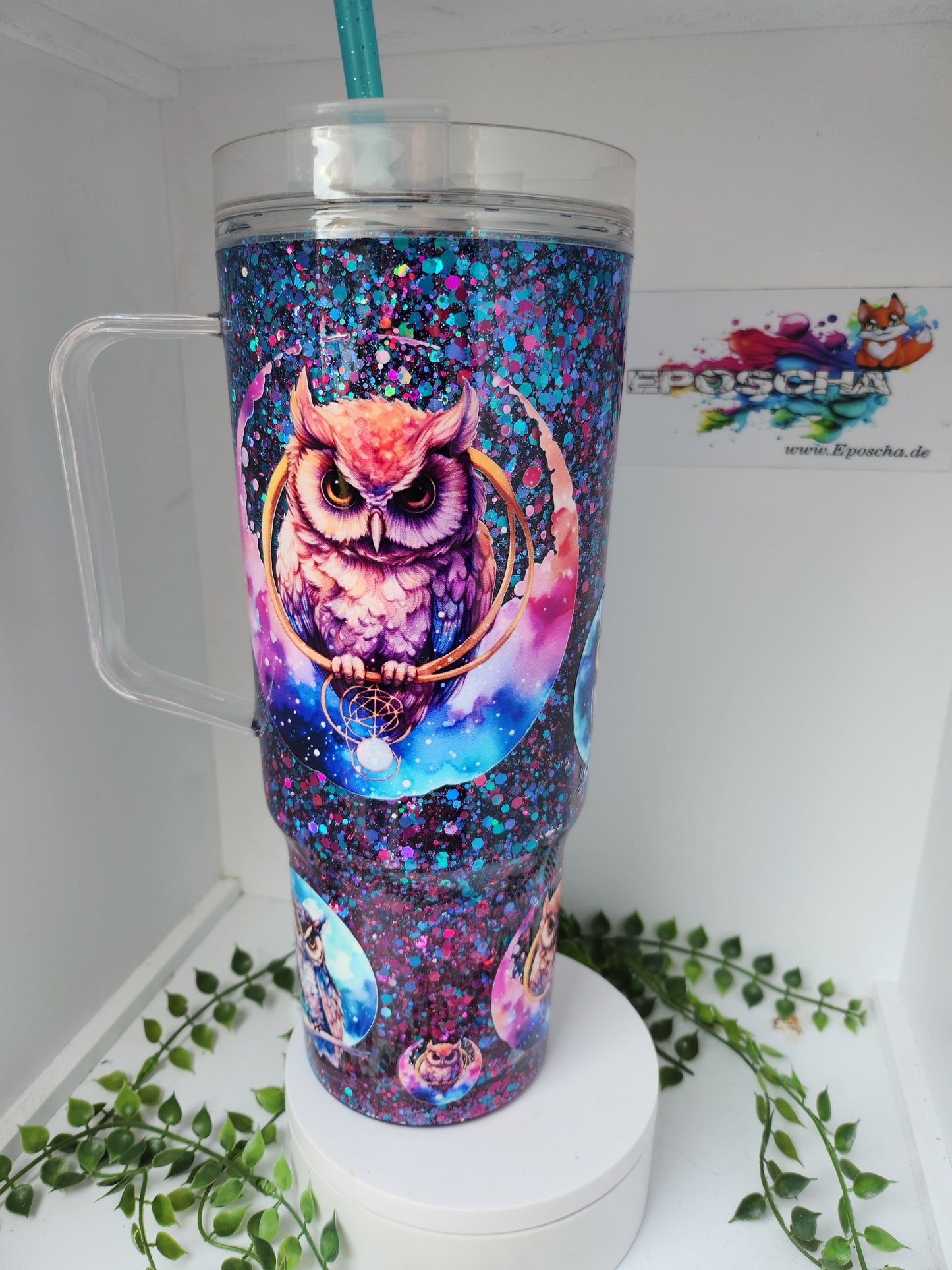 1200 snowglobe becher - eule