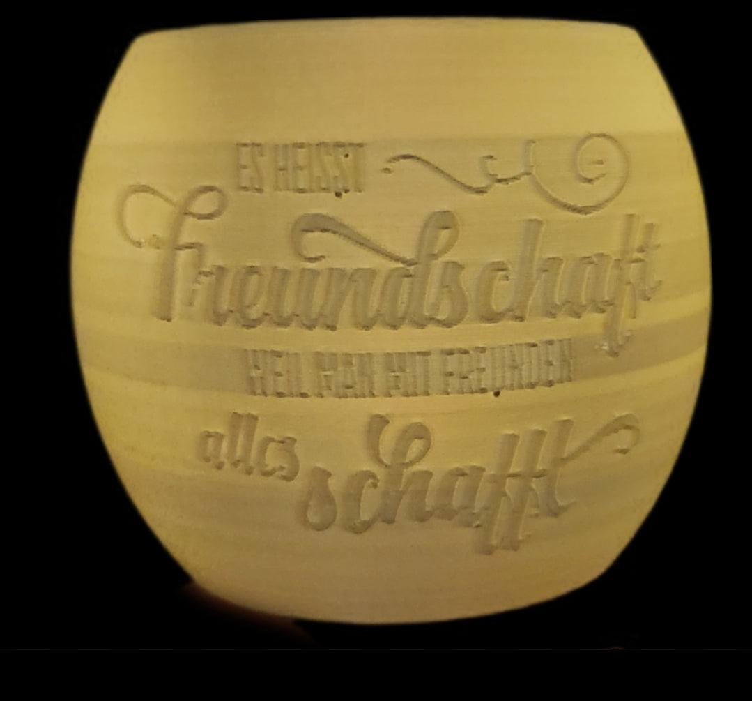 Lythophan led Teelicht- Freundschaft
