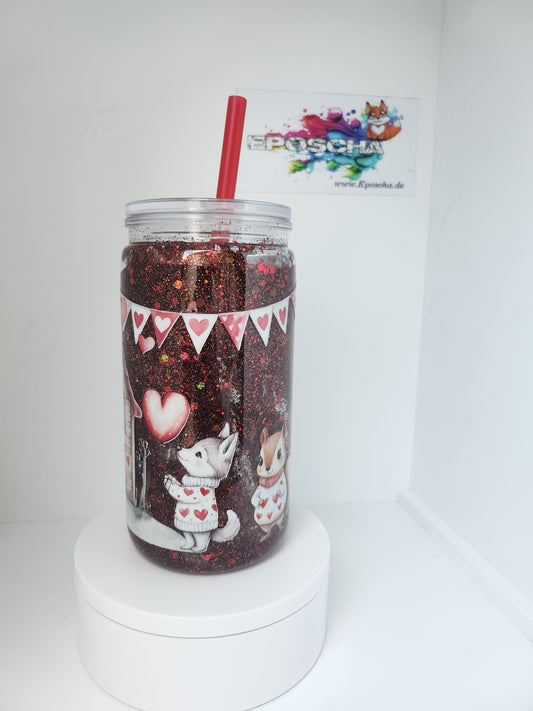 Waldtiere - Glitzer becher