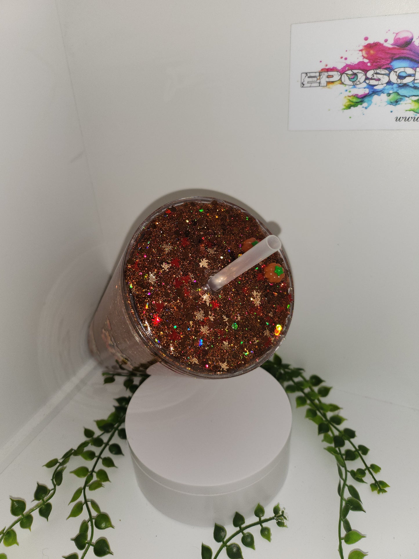 Herbst Glitzerbecher 700ml