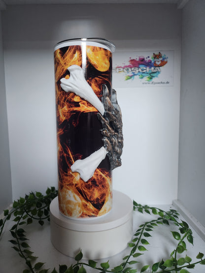 3D dragon Bones tumbler