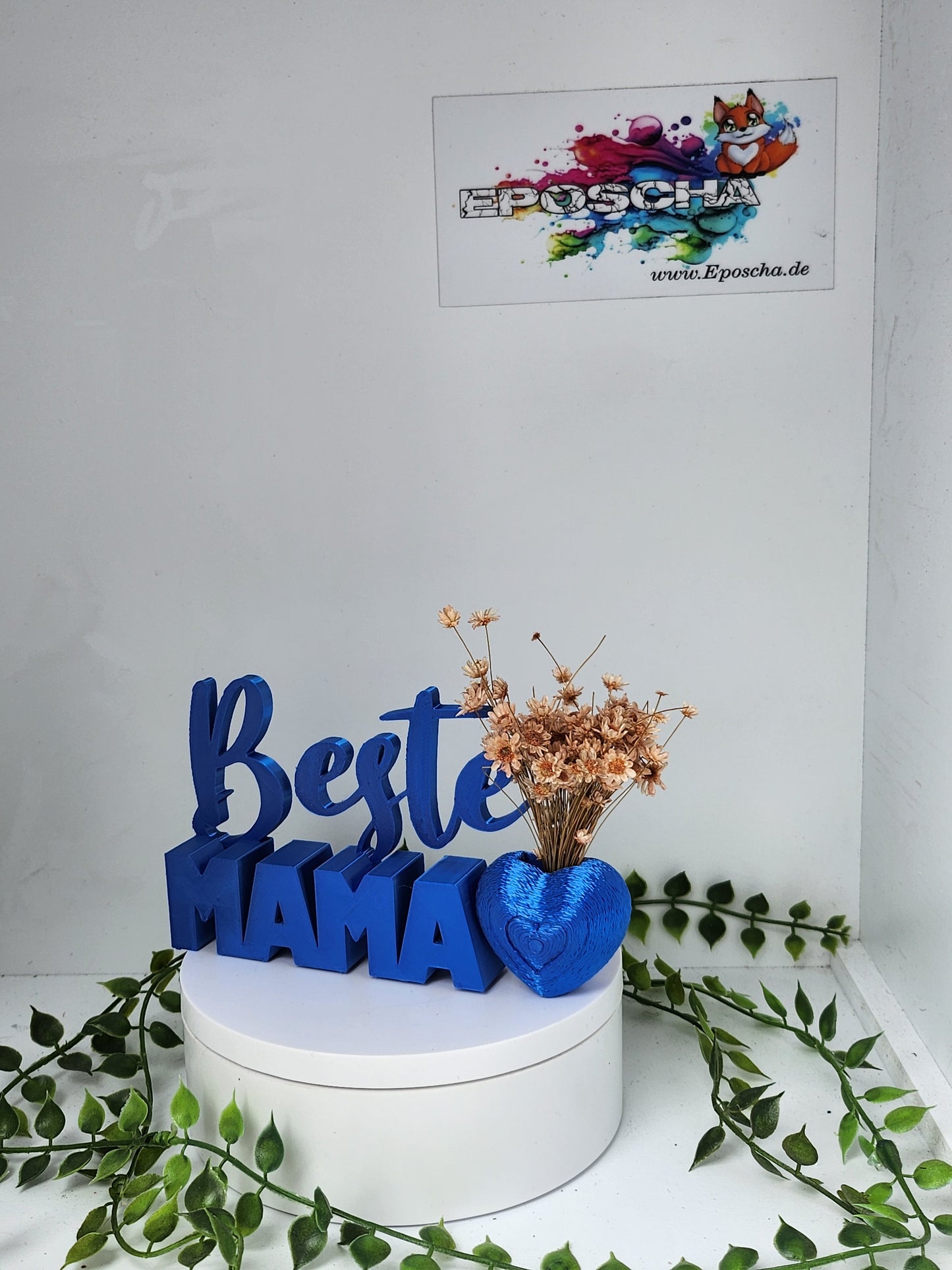 Beste Mama-blum Aufsteller- Royalblau