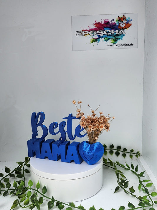 Beste Mama-blum Aufsteller- Royalblau