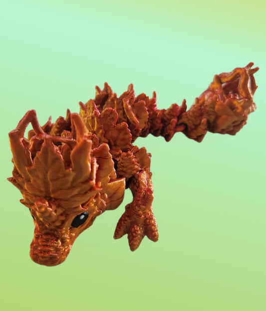 Kleiner Herbst drache rot/gold