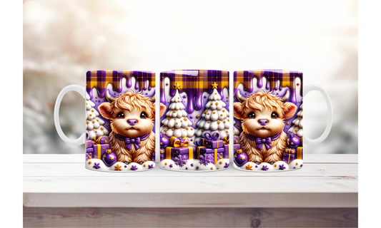 Weihnachtskuh lila